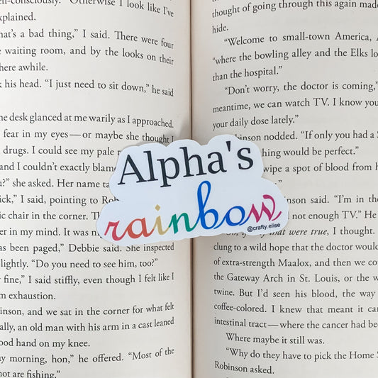 Alpha’s Rainbow Sticker