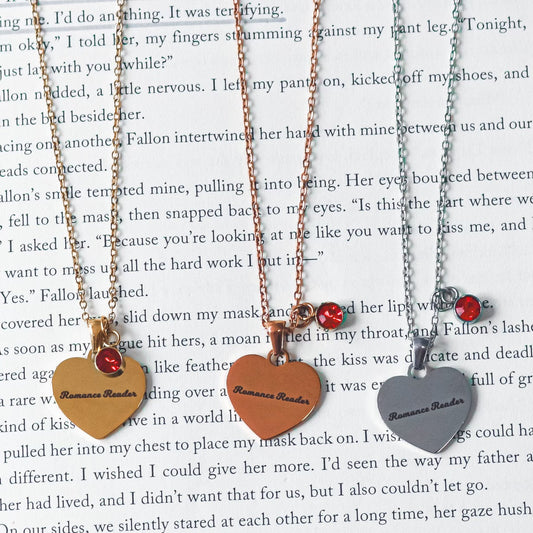 Romance Reader Heart Necklace