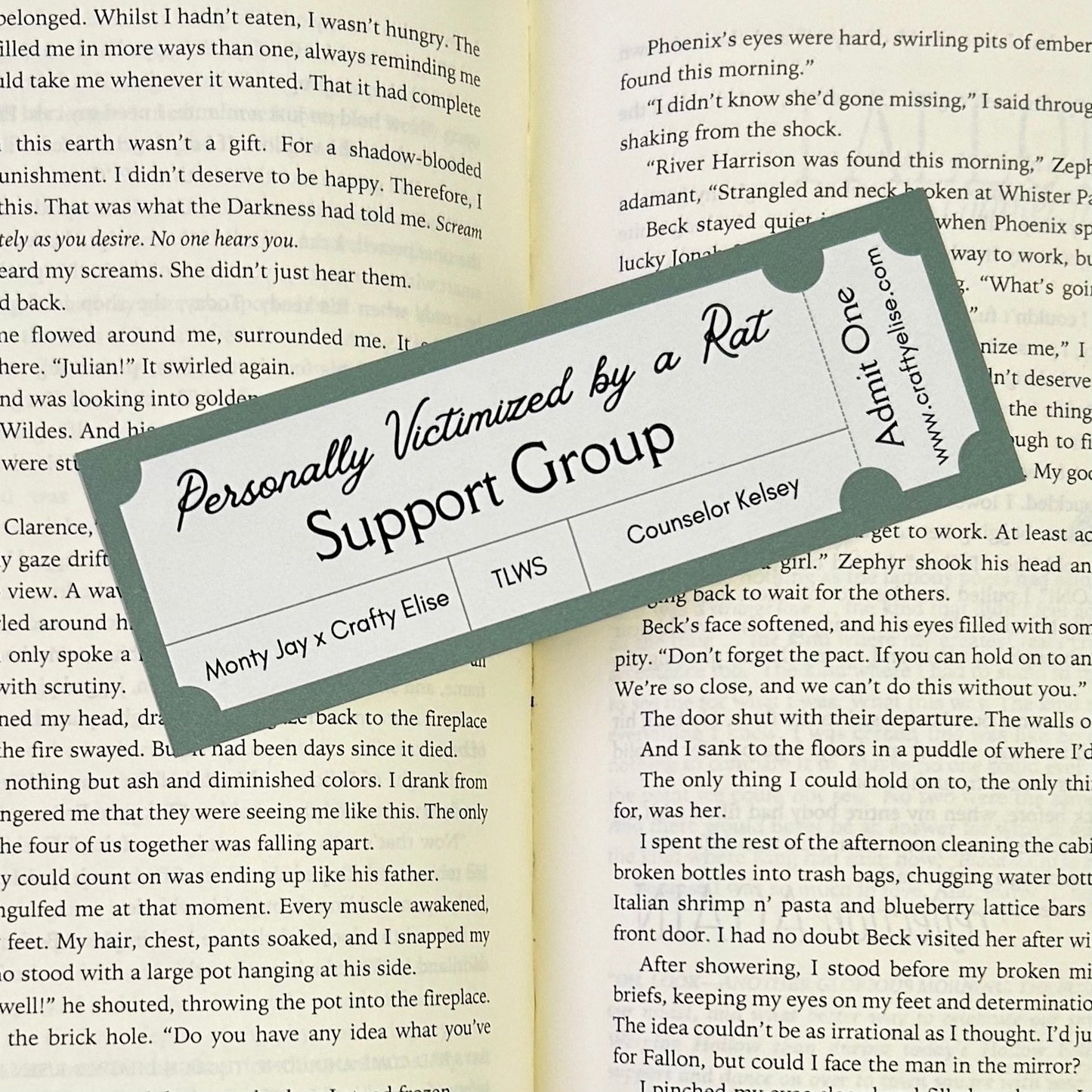 Victimized by a Rat Support Group Bookmark - Monty Jay