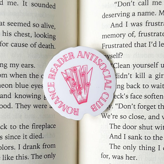 Romance Reader Antisocial Club Sticker