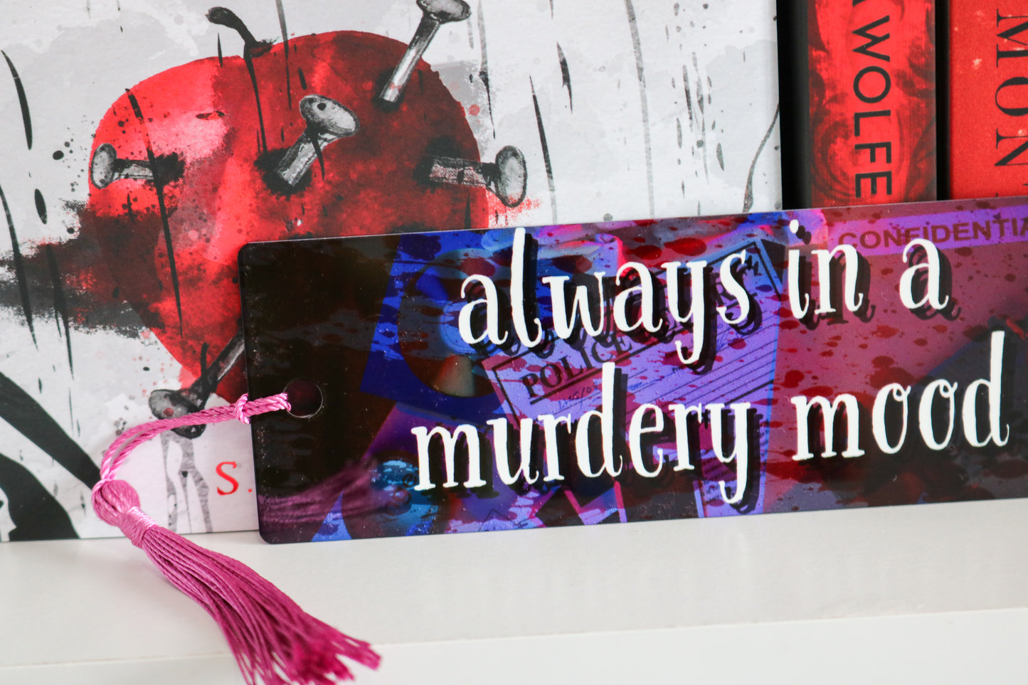 Always in a murdery mood Aluminum Bookmark