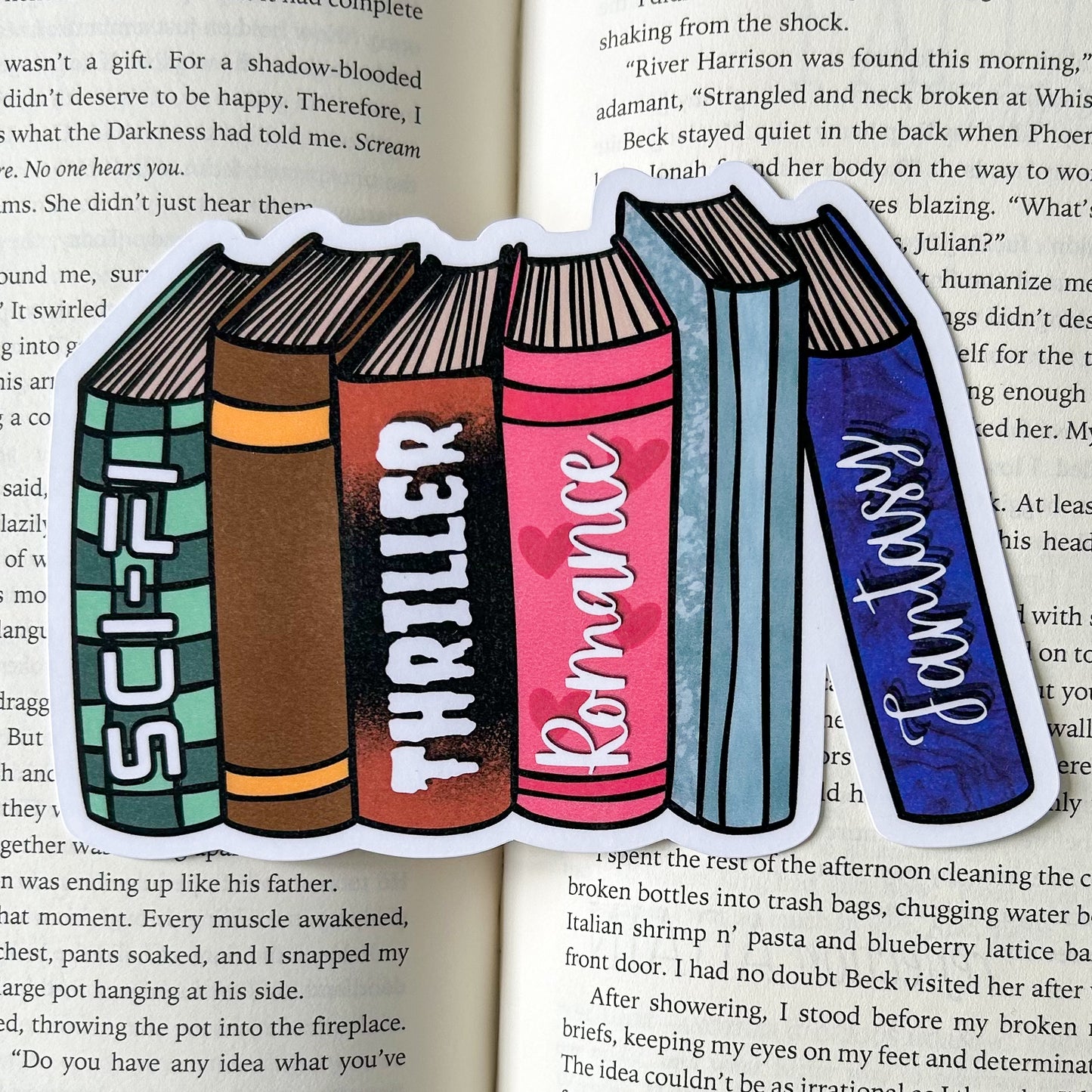 Bookshelf Genre Cut-Out Bookmark