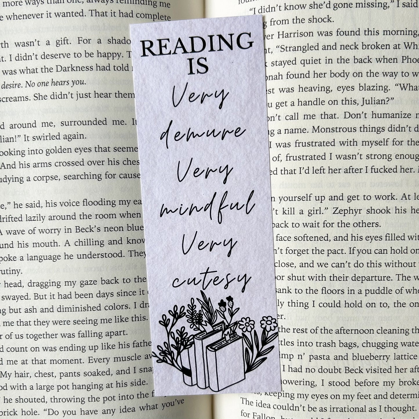 Very Demure Very Mindful Very Cutesy Bookmark