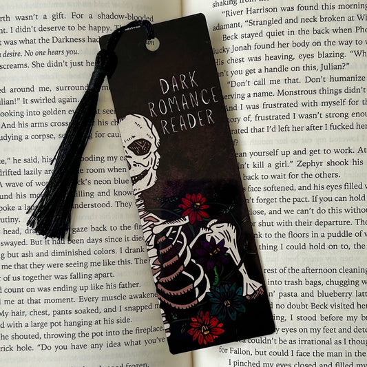 Dark Romance Reader Aluminum Bookmark