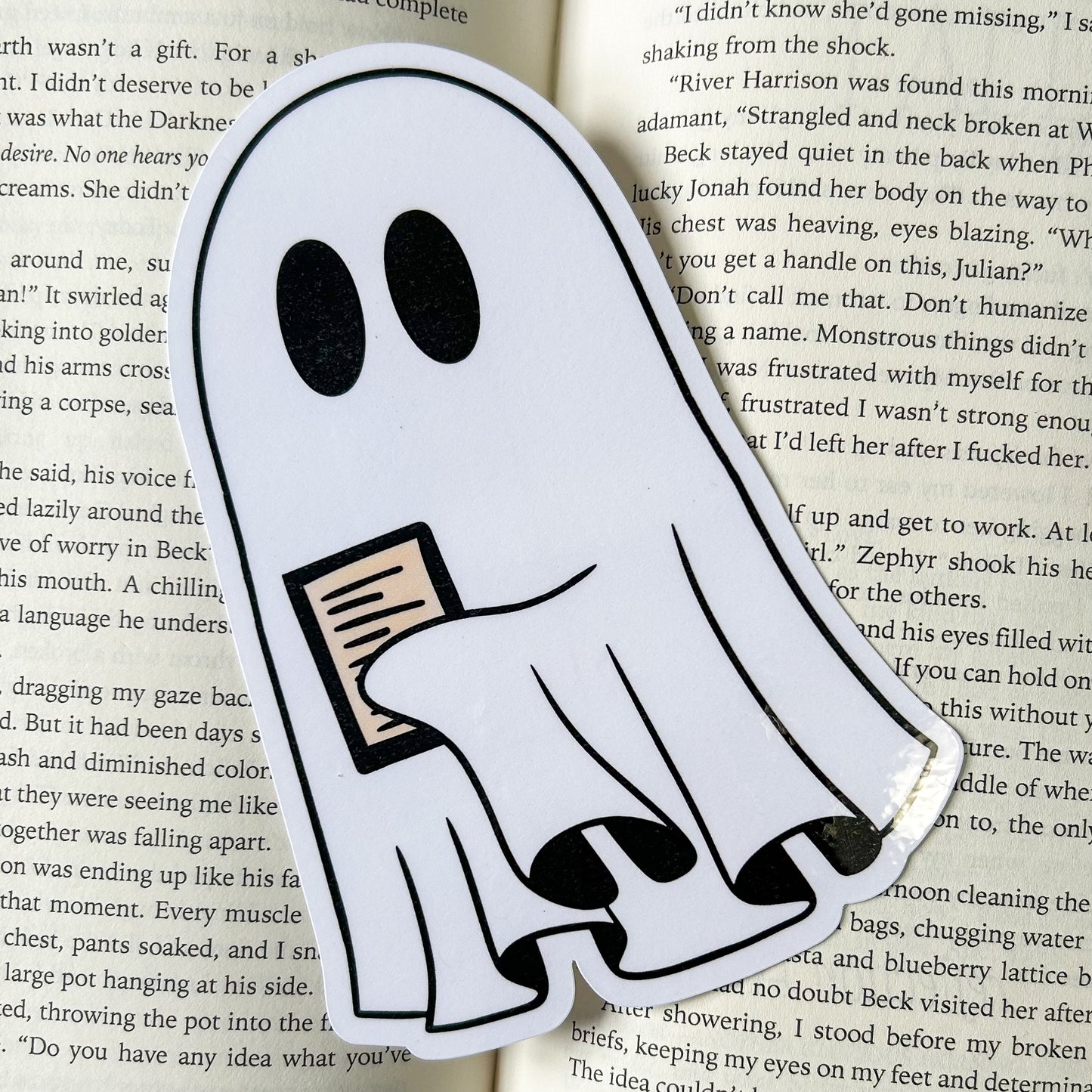 Kindle Ghostie Cut-Out Bookmark