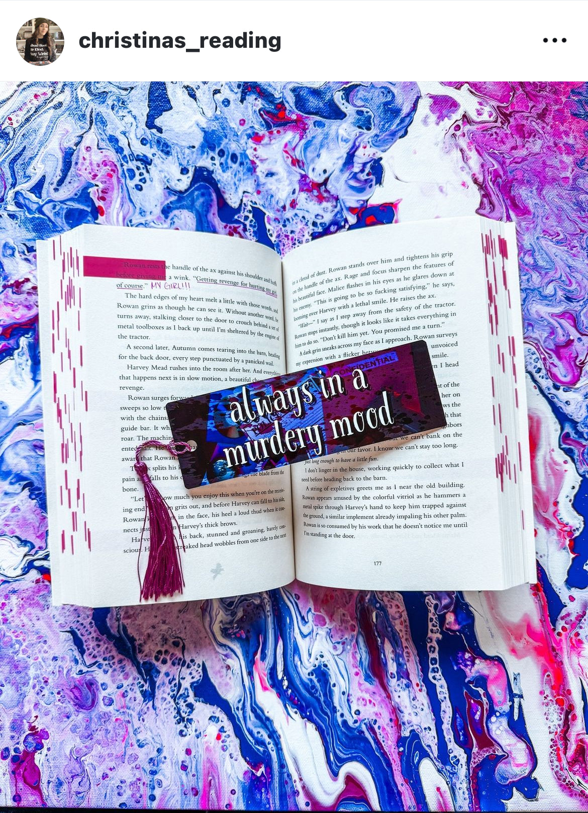 Always in a murdery mood Aluminum Bookmark