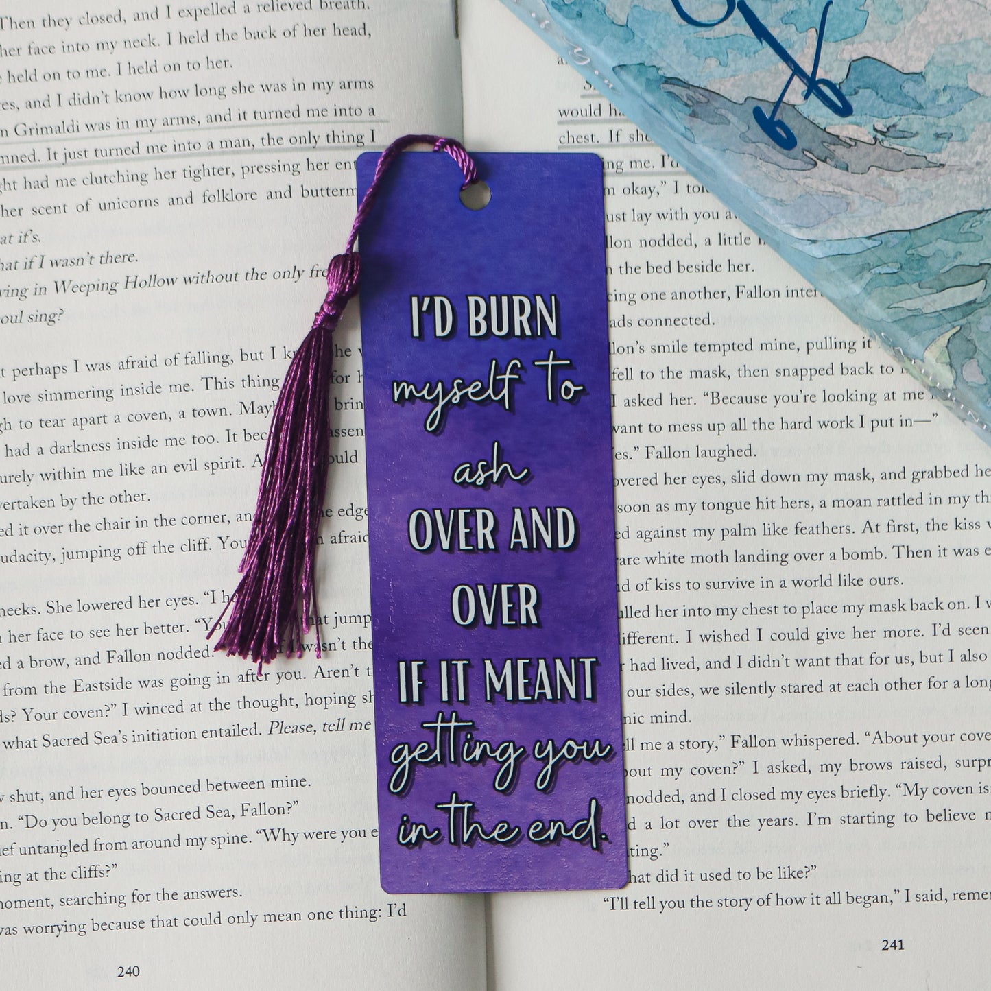 I’d Burn Myself to Ash Aluminum (Metal) Bookmark - Catherine Cowles