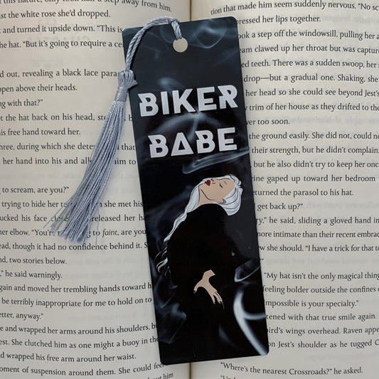 Biker Babe Aluminum Bookmark