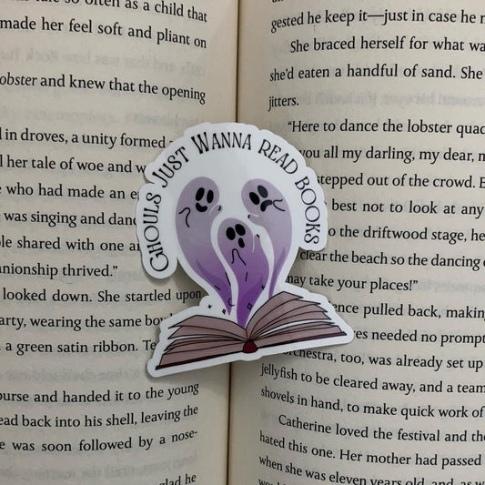 Ghouls just wanna read books Sticker