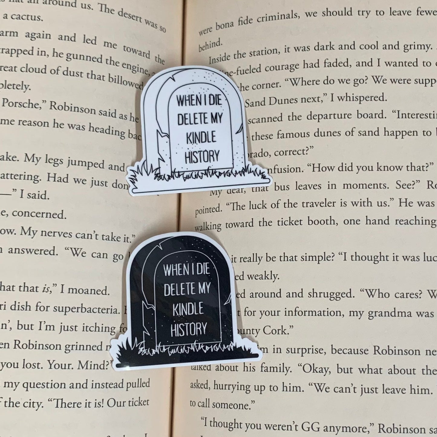 When I Die Delete My Kindle History Sticker