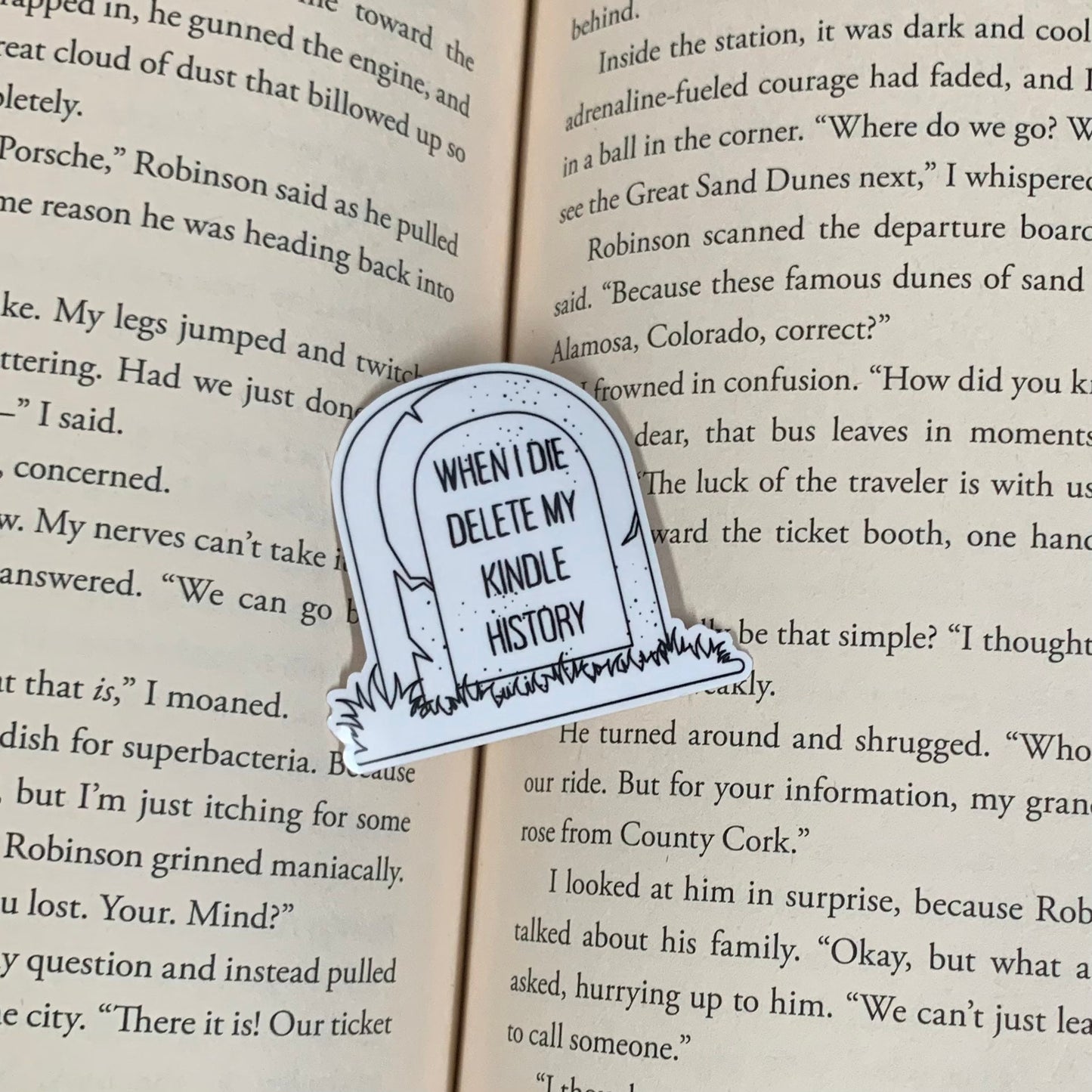 When I Die Delete My Kindle History Sticker