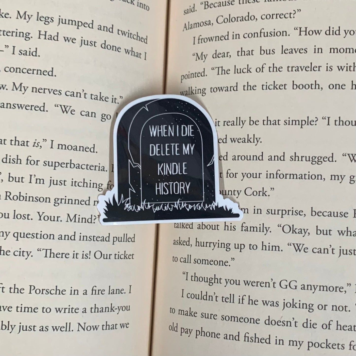 When I Die Delete My Kindle History Sticker