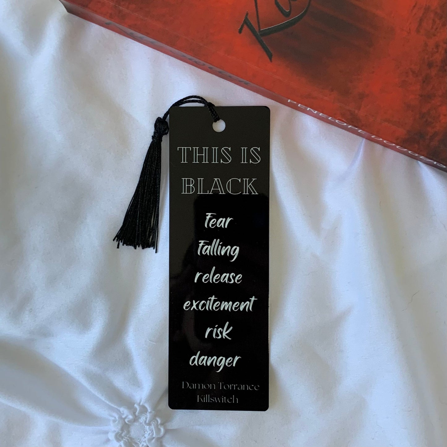 This is Black Aluminum (Metal) Bookmark