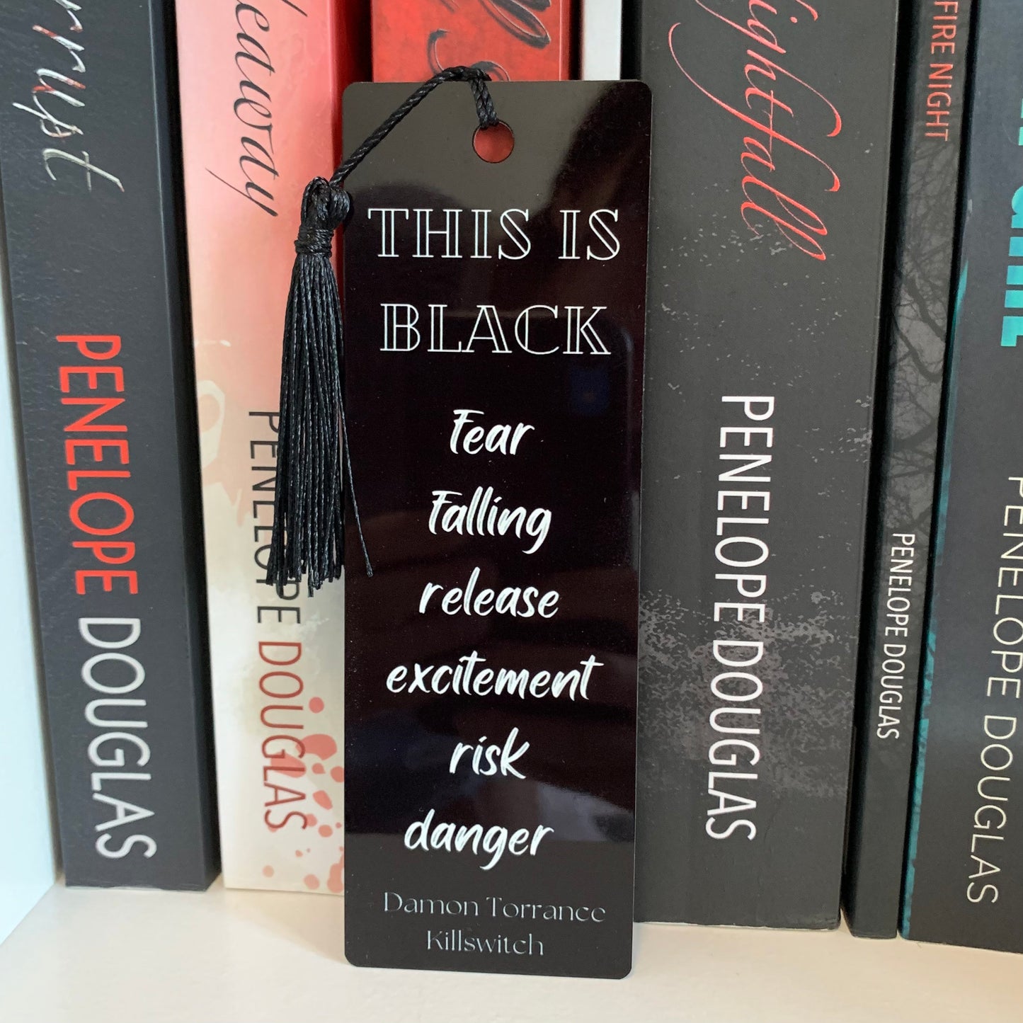 This is Black Aluminum (Metal) Bookmark