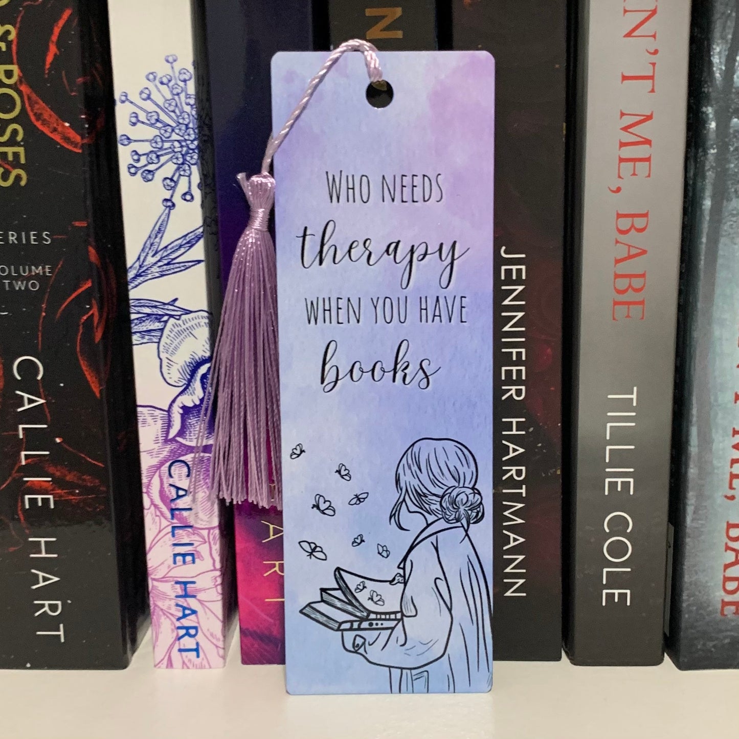 Who Needs Therapy When You Have Books Aluminum Bookmark