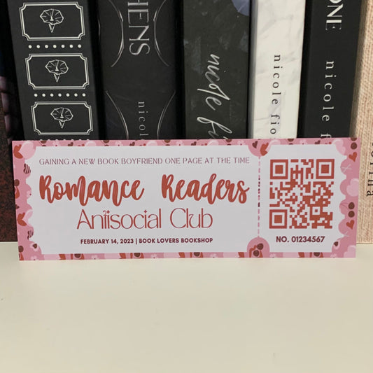 Romance Readers Antisocial Club Bookmark