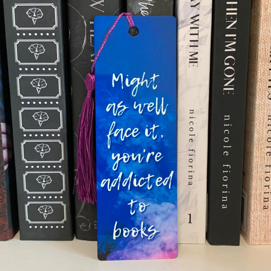 Addicted To Books Aluminum Bookmark