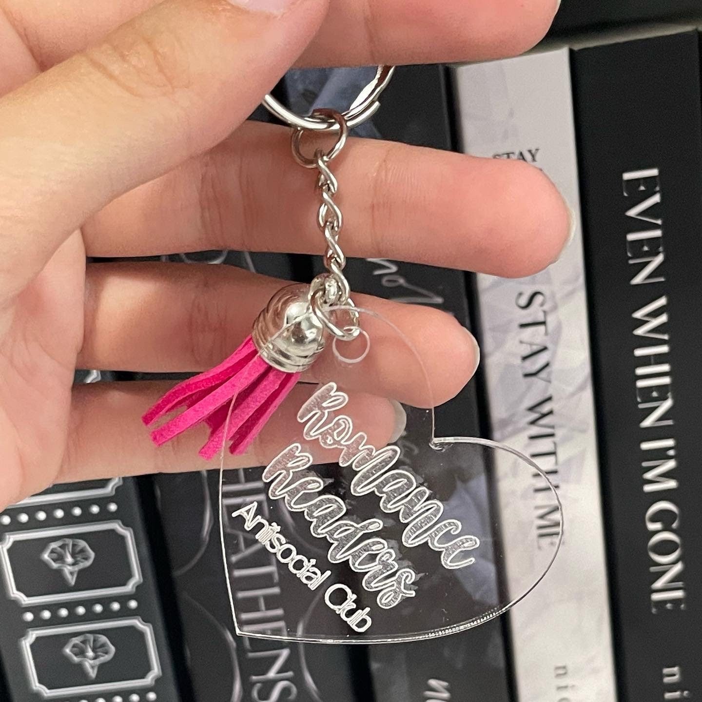 Romance Readers Antisocial Club Keychain