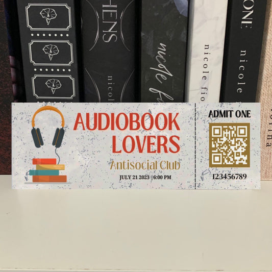 Audiobook Lovers Antisocial Club Bookmark