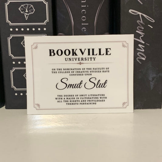 Bookville University Diploma Sticker