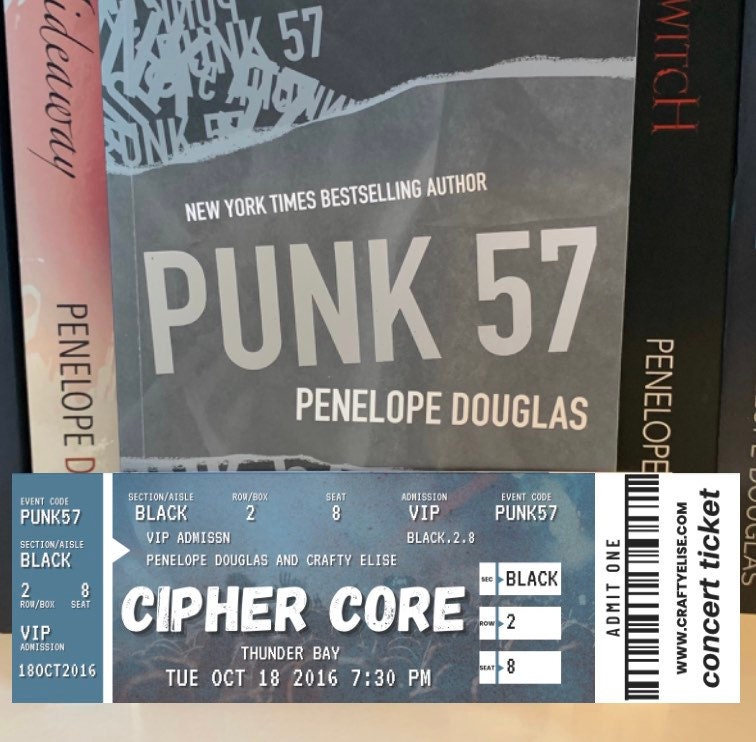 Cipher Core Concert Ticket Bookmark - Penelope Douglas