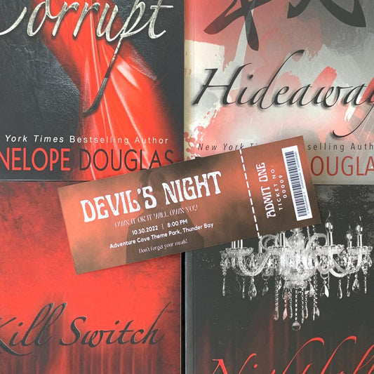 Devil's Night Ticket Bookmark - Penelope Douglas Merch