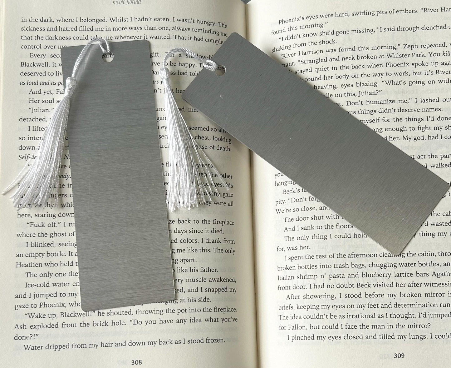 Blood Splatter Aluminum (Metal) Bookmark